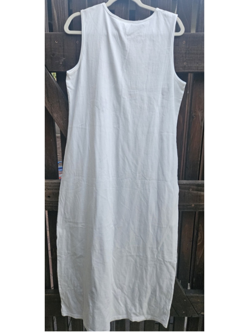 Vintage Michael Simon Lite Swimsuit Embroidered Cotton Maxi Dress White Size L - Picture 2 of 5